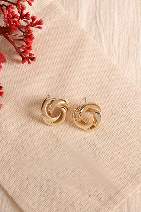 Heliophilia Silver Pendientes de Oro con Recubrimiento de Laca Dorado